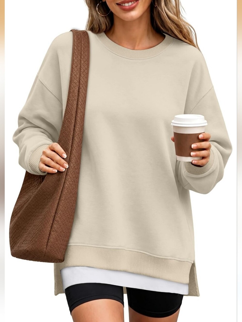 Women’s Cozy Crewneck Sweater - Cream